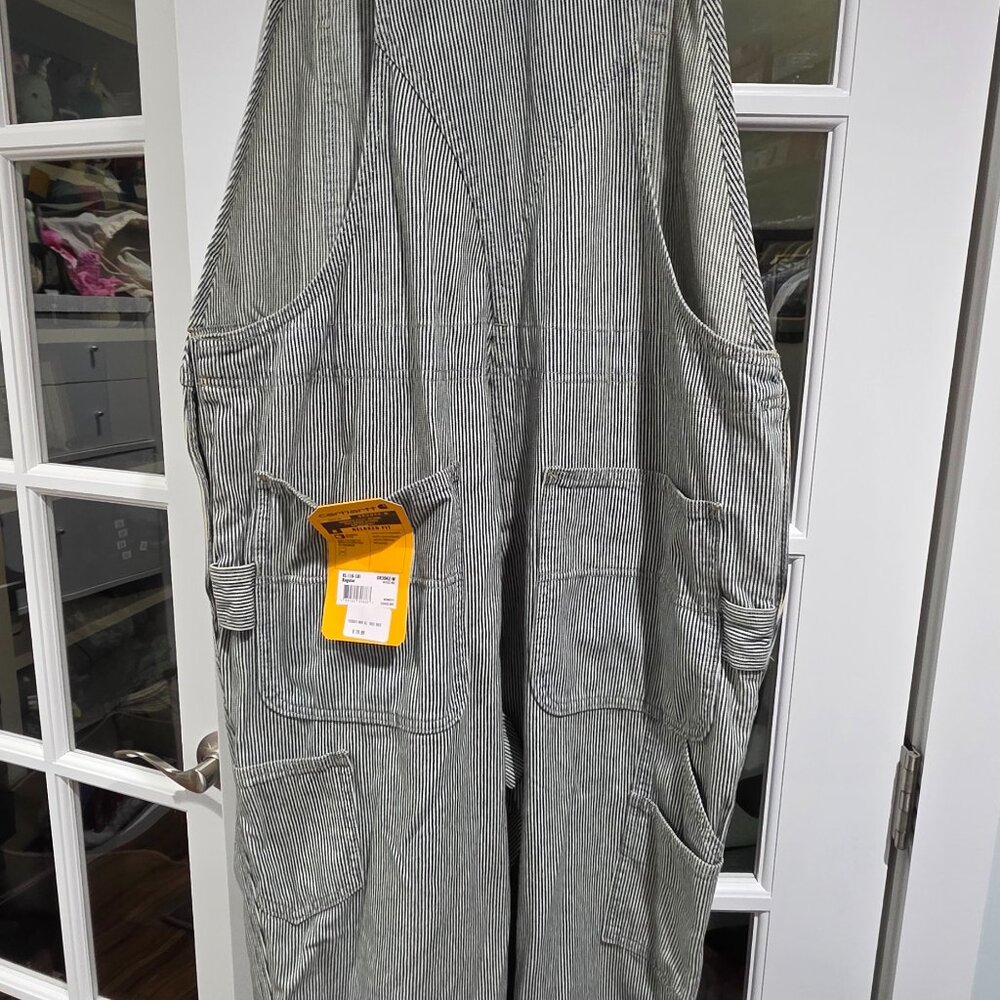 Carhartt Railroad Stripe Denim Overalls - Picture 6 of 7